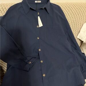 IN'VOLAND Navy Button-Up Shirt NWT N Voland 16W Men’s